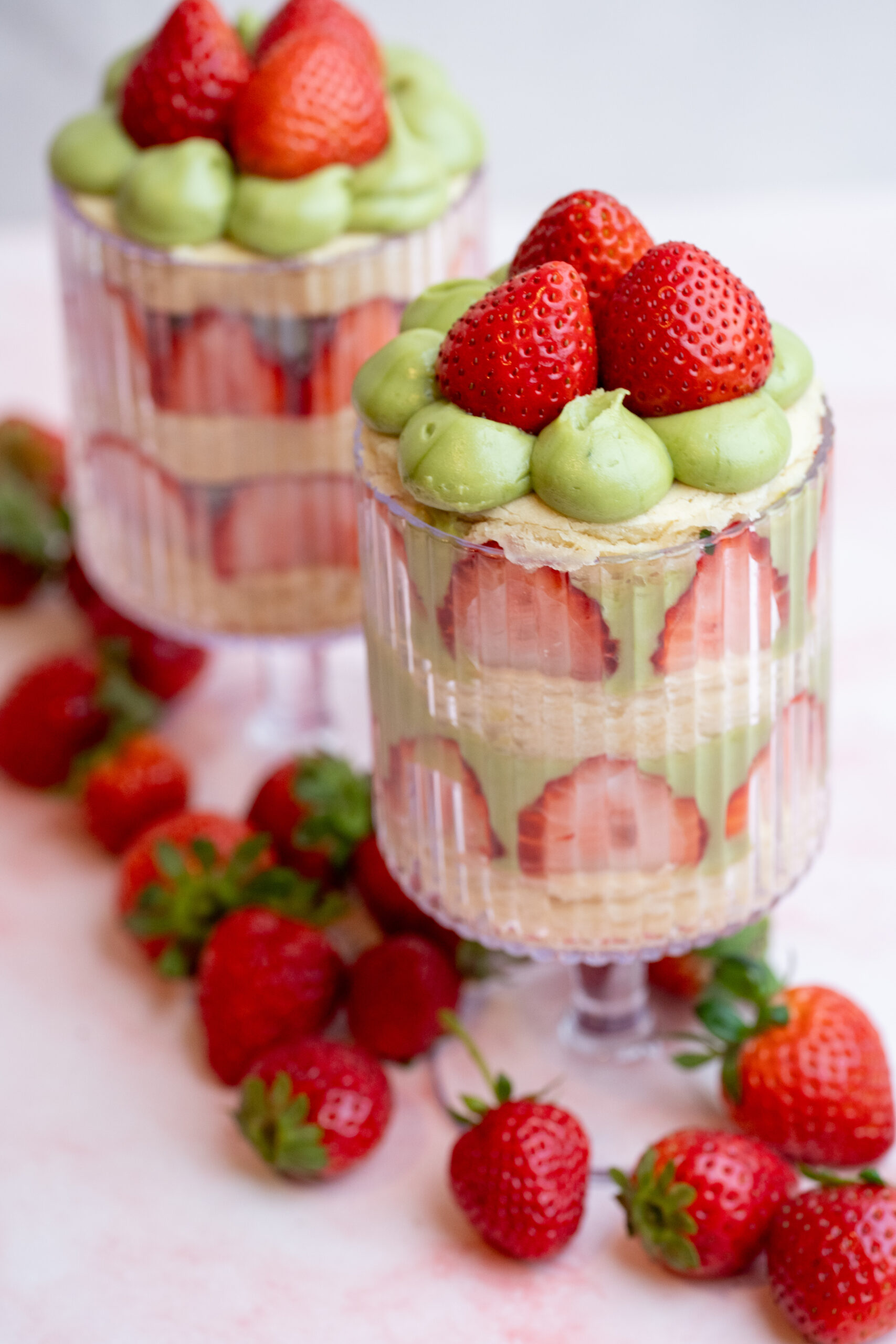 Strawberry Matcha Parfaits